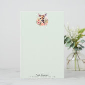 Mooie herten omringd door rozen briefpapier (Staand voorkant)