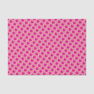 Mooie Hete Roze Harten met Gouden Versiering Tissuepapier