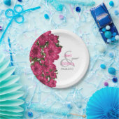 Mooie hete roze lelies papieren bordje (Feest)