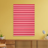 Mooie hete roze strepen canvas afdruk (Insitu (Woonkamer))