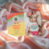 Mooie heteluchtballon eerste verjaardag bedankkaart