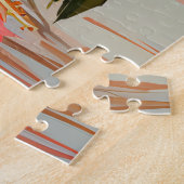 Mooie Hibiscus bloemen, roze/rood, Legpuzzel (Zijkant)