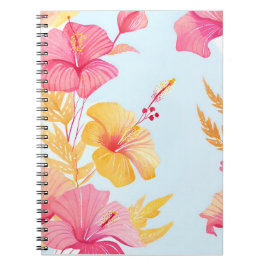 Mooie Hibiscus | Tropische Bloem Waterverf Notitieboek