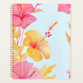 Mooie Hibiscus | Tropische Bloem Waterverf Planner