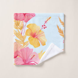 Mooie Hibiscus | Tropische Bloem Waterverf Washandje