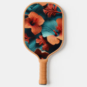 Mooie Hibsicus Pickleball Paddle (Achterkant)
