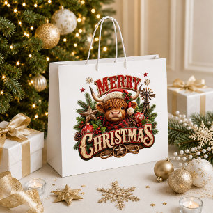 Mooie High Land Koe Kerstcadeautas Groot Cadeauzakje