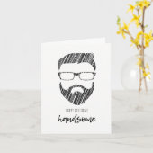 Mooie Hipster Happy Birthday Kaart (Gele Bloem)