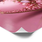 Mooie hoge hak roze Mode schoen Perfect Poster (Hoek)