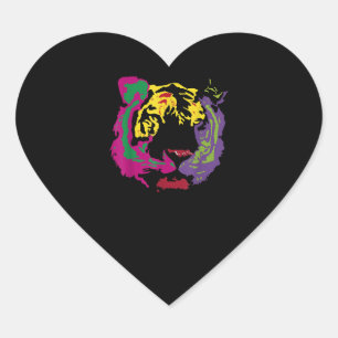 Mooie, hogere kant, rasterstijl hart sticker
