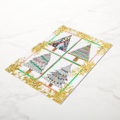 Mooie Holly en Ornament kerstzegeningen F Folie Uitnodiging (Gedraaid)