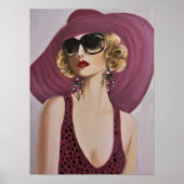 Mooie Hollywood Era Lady/Poster Poster (Voorkant)