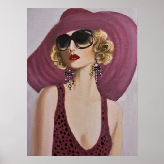 Mooie Hollywood Era Lady/Poster Poster (Voorkant)