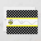 Mooie hommel gele platte bedankkaartjes notitiekaartje (Achterkant)