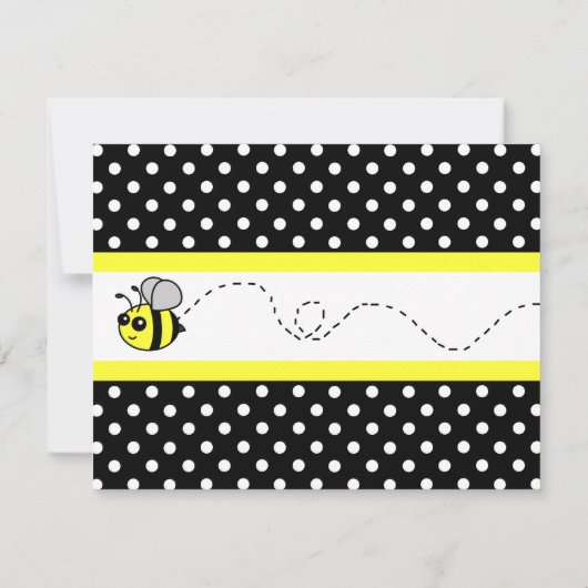 Mooie hommel gele platte bedankkaartjes notitiekaartje (Achterkant)