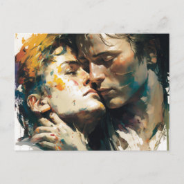 Mooie homoseksuele liefde voor de embrace briefkaart