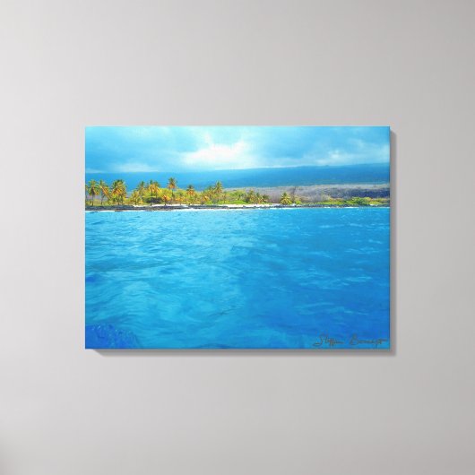 Mooie Honaunau Hawaii land zee canvas print (Voorkant)