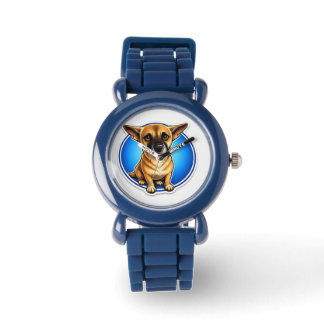 Mooie Hond Blauwe Horloge voor Kinderen