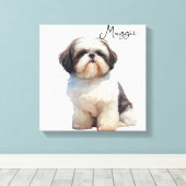 Mooie Hond Canvasprint Canvas Afdruk (Insitu (Houten vloer))