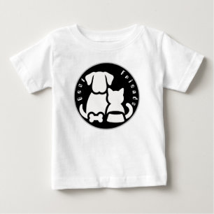 Mooie Hond en Kat Beste Vrienden Silhouet Baby T-S