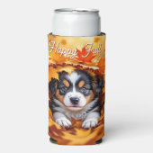 Mooie Hond in Herfstbladeren Seltzer Blikjeskoeler (Seltzer Voorkant)