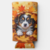 Mooie Hond in Herfstbladeren Seltzer Blikjeskoeler (Achterkant)