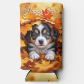 Mooie Hond in Herfstbladeren Seltzer Blikjeskoeler (Voorkant)