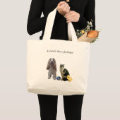Mooie hond, kat en griet grote tote bag (Voorkant (product))