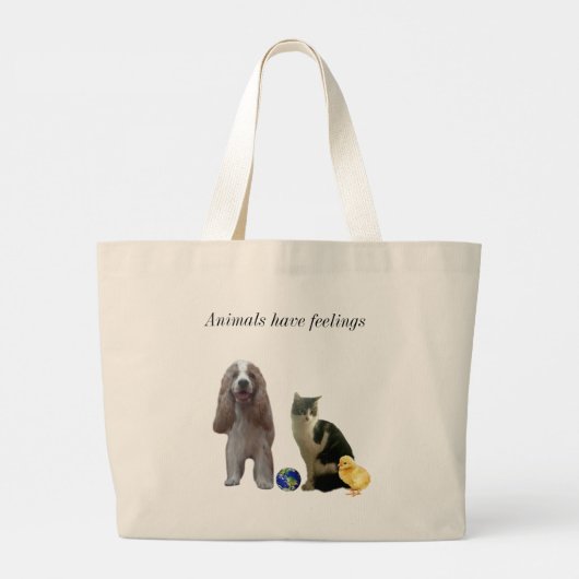 Mooie hond, kat en griet grote tote bag (Achterkant)