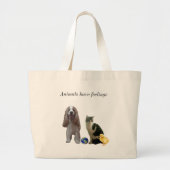 Mooie hond, kat en griet grote tote bag (Voorkant)