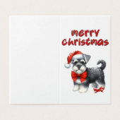 Mooie Hond Kerst Kaart (Buitenkant ongevouwen)