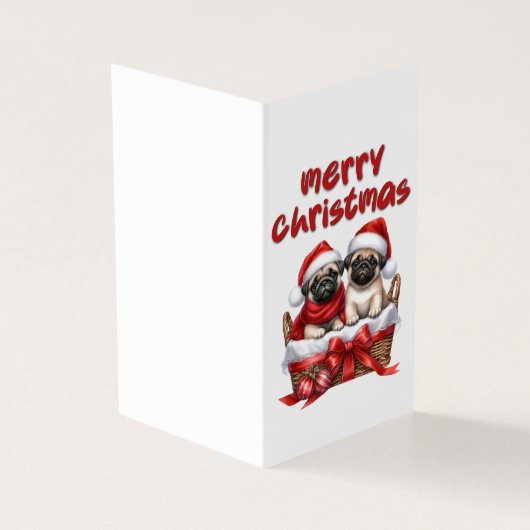 Mooie Hond Kerst Kaart (Buitenkant)