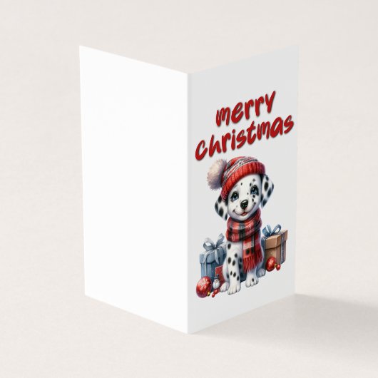 Mooie Hond Kerst Kaart (Buitenkant)