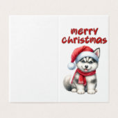 Mooie Hond Kerst Kaart (Buitenkant ongevouwen)