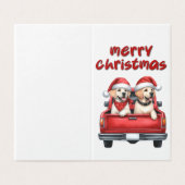 Mooie hond kerstkaart kaart (Buitenkant ongevouwen)