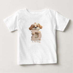 Mooie Hond Letter D Kinderen T-Shirt Dieren Alfa
