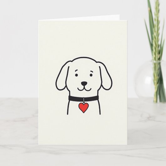 Mooie Hond Liefde Kaart (Voorkant)