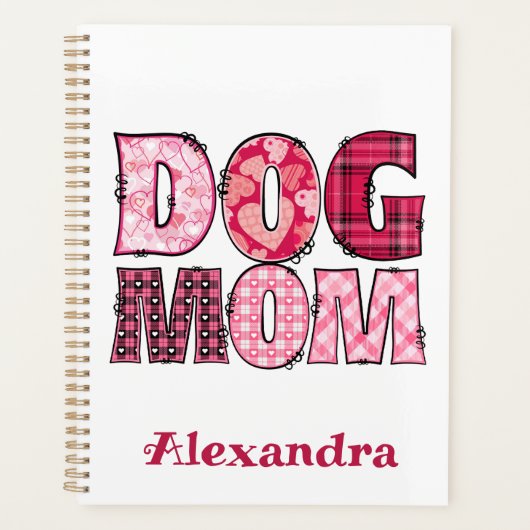 Mooie Hond Mam Gepersonaliseerd Planner (Voorkant)