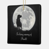Mooie hond Memorial aangepaste naam Keramisch Ornament (Links)