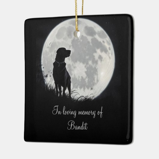Mooie hond Memorial aangepaste naam Keramisch Ornament (Links)