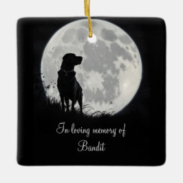 Mooie hond Memorial aangepaste naam Keramisch Ornament
