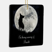 Mooie Hond Memorial Tribute Custom Name Keramisch Ornament (Rechts)
