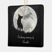 Mooie Hond Memorial Tribute Custom Name Keramisch Ornament (Links)