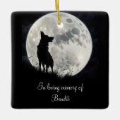Mooie Hond Memorial Tribute Custom Name Keramisch Ornament (Voorkant)