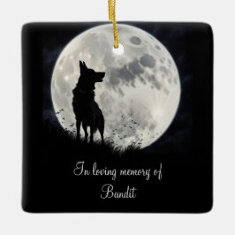 Mooie Hond Memorial Tribute Custom Name Keramisch Ornament