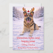 Mooie hond met kerst citaat kerstkaart (Voorkant)