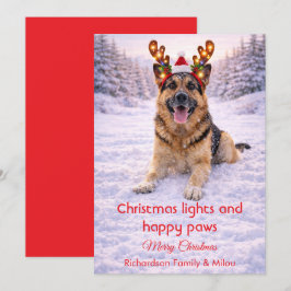 Mooie hond met kerst citaat kerstkaart