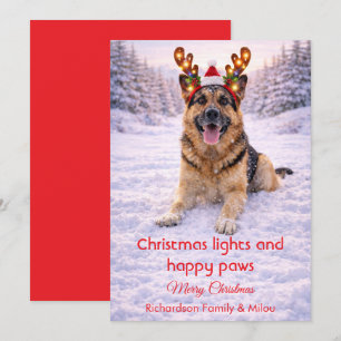 Mooie hond met kerst citaat kerstkaart