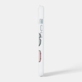 Mooie Hond Moeder Hoesje voor Telefoon | Roze Stri iPhone 15 Case (Linkerkant)
