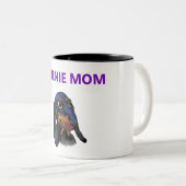 Mooie hond mok, weenie hond, moeder hond tweekleurige koffiemok (Voorkant rechts)